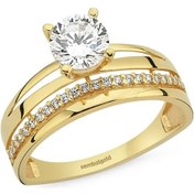 Resim Tektaş Alyans Altın Yüzük Twin 2'Si Bir Arada 356805565 