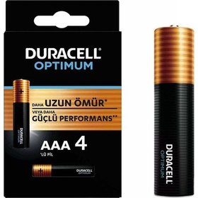 Resim Duracell Optımum MX2400 1.5V Alkalın Aaa Ince Kalem Pil 4'lü Paket 