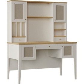 Resim Corso Çalışma Masası Ve Üst Modül Büyük Krem 