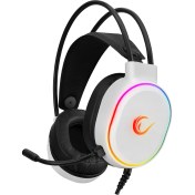 Resim Rampage ROGUE Beyaz USB 7.1 Surround RGB Ledli Gaming Oyuncu Mikrofonlu Kulaklık 