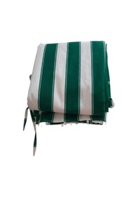 Resim Devrim Olivya Tekstil Yeşil-beyaz Çizgili Özel Dikim Lüks Branda Balkon Perdesi Beyaz - Yeşil 