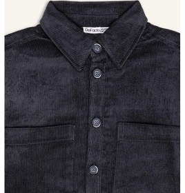 Resim Defacto Erkek Çocuk Oversize Geniş Kalıp Polo Yaka Kadife Uzun Kollu Gömlek C9079a824wnar210 Antrasit 
