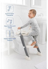 Resim Babyjem Basamaklı Katlanır Klozet Adaptörü Kum Beji 