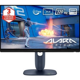 Resim Dell Alienware AW2525HM 24.5 inç 320Hz 0.5ms Full HD Adaptive Sync Fast IPS Pivot Gaming Monitör 
