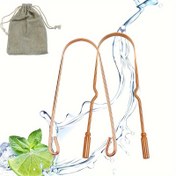 Resim 2 Adet Saf Bakır Dil Kazıyıcı - Taze Nefes İçin Nazik Ağız Bakımı, Kullanımı Kolay Dil Temizleyici 