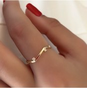 Resim Keila Jewels 14 Ayar Altın Minimal Yüzük yzk20 