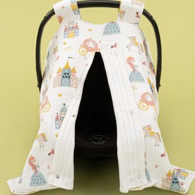 Resim Puset Örtüsü - Çift Taraflı - Beyaz Örgü - Sindirella 