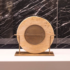 Resim Traverten Disk Hasır Set 