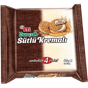Resim Eti Burçak Sütlü Kremalı Bisküvi 4x100 G 