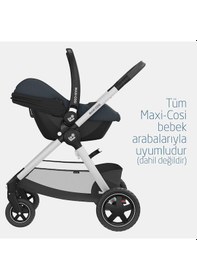 Resim Maxi-Cosi Cabrio Fix I-Size Adac'lı Bebek Oto Koltuğu ve Ana Kucağı 0-13 kg Essential Graphite 