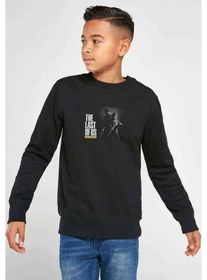 Resim Tshirthane The Last Of Us Remastered Baskılı Unisex Çocuk Siyah Sweatshirt 