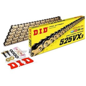 Resim Did 525-114Vx3 2017-2021 Ducati Multistrada 950 Uyumlu Zincir Vx3 Xring Gold (Sarı) Renk 