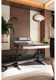 Resim Sirius Standart Yükseklik Ve Eğim Ayarlı Bilgisayar Ve Oyuncu Masası, Ofis Ve Çalışma Masası Gri Gri 