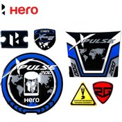 Resim Redline Grafik Hero Xpulse Mavi Renk Tank Pad Depo Kapak Pad Hidrolik Koruyucu Sticker Set 