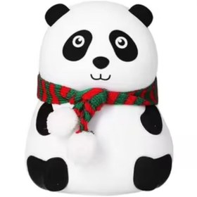 Resim Panda Figürlü Silikon Gece Lambası Bebek & Çocuk Odası Beyaz 