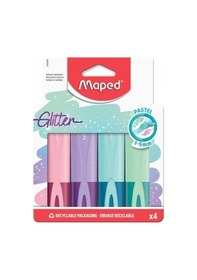 Resim 742046 Simli Pastel Fosforlu Kalem 4lü Çok Renkli 