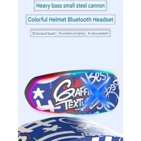 Resim Esranın Dünyası Helmet Graffiti Motor Kask Kulaklık Rgb Modlu Su Geçirmez 6.0 Bluetooth Intercom Yenı Model Rskrg 