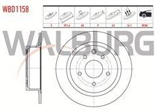 Resim NİSSAN JUKE 10- 1,6 ARKA FREN DİSK 291,5X9X68X62 5 BİJON (WALBURG) 