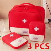 Resim Taşınabilir Oxford Kumaş Tıbbi Çanta - Büyük Kapasiteli Katlanabilir İlaç Saklama Kutusu, Çoklu Bölümler, Ev, Ofis, Açık Hava Acil Tıbbi Kiti İçin Kırmızı ve Beyaz Tasarım - Alan Tasarrufu Sağlayan Katlanabilir Organizatör, Çanta, Ofis Depolama, Kompakt Tasarım, Dayanıklı Kumaş 