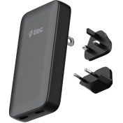 Resim Ttec Smartcharger Trio Gan 65W Pd Avrupa-Ingiltere-Amerika/Avustralya Uluslararası İnce Tasarımlı Seyahat Şarj Kiti Siyah 2SCG06S 