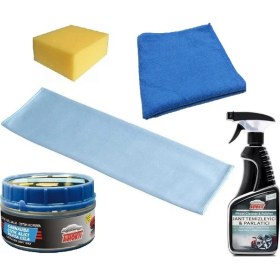 Resim Depolife Oto Kaporta Tampon Çizik Giderici Jant Temizleyici Mikrofiber Bez Ve Microfiber Cam Bezi Seti 