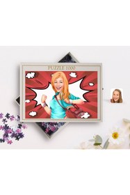 Resim Bk Gift Kişiye Özel Kadın Karikatürlü 1000 Parça Profesyonel Puzzle-52 