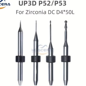 Resim Zirkonya için Diamant Kaplama ile Tasarlanmış UP3D P52/P53 Freze Bıçakları, CAD CAM Taşlama ve Kuru Freze Makineleri için Hassas Araçlar. 