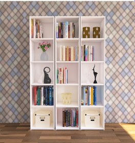 Resim Nurmobilya Nur Mobilya Defne 3'Lü Kitaplık Arkalıklı Model 3 Renk 