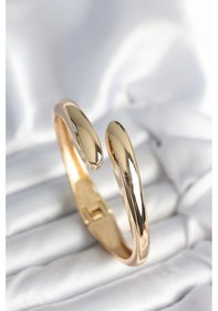 Resim Gold Renk Pirinç Kadın Kelepçe Bileklik 