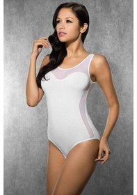 Resim Doreanse Kadın Modal Transparan Detaylı Geniş Yaka Body 12128 