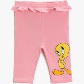 Resim Kız Bebek Tweety Tayt Fırfırlı Pamuklu Lisanslı 
