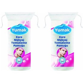 Resim Yumak Kare Makyaj Temizleme Pamuğu 2 x 70'li 