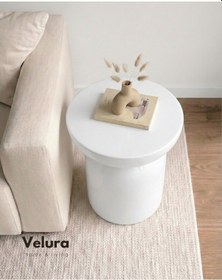 Resim Fargo Mantar Yan Sehpa - Beyaz Beyaz 