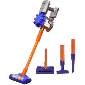 Resim Vacuum Cleaner Pilli Kablosuz Oyuncak Dikey Elektrik Süpürgesi 