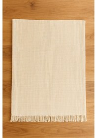 Resim Elyaflı Müslin Battaniye 100x120 Cm Bej 