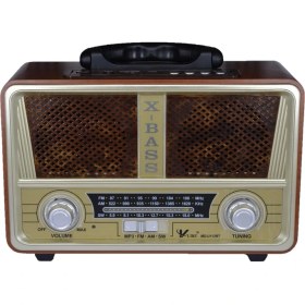 Resim Çanta Yurdu Retro Nostaljik MDU112BT Bluetooth Kumandalı Usb/sd Müzik Çalar Radyo 