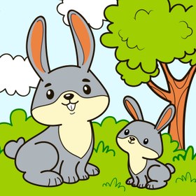 Resim Sayılarla Boyama Seti - Anne Tavşan 