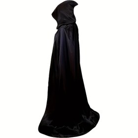 Resim 1 Adet 159.99/180.01/200.0 cm Halloween Pelerini - Siyah Şık Stil Yüksek Kaliteli Kumaş Kostüm Aksesuarı, Cosplay, Sahne Performansları, Halloween Parti Dekorasyonu (Elektriksiz, Sadece Nokta Temizleme), Cosplay Propu, Dramatik Tarz, Akıcı Tasarım, Tiyatro Malzemesi, Dayanıklı Kumaş, Etkinlik Süslemeleri 