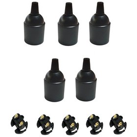 Resim İtalyan E27 Duy - Vidalı Düz Duy Bakalit 250v 4a 5 Adet 