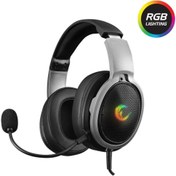 Resim Rampage Rm-k94 Aura Siyah Usb7.1 Gaming Rgb Aydınlatmalı Hassas Mikrofonlu Oyuncu Kulaklığı 