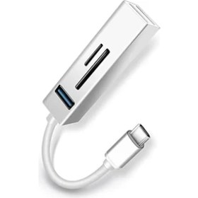 Resim Daisy Store BN08 ve Için 5 In 1 Alüminyum Type-C To USB 5gbps 3.0 Çoklayıcı Hafıza Kartı Okuyucu Otg 