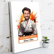 Resim Karikatürlü En Başarılı Erkek Karateci Kanvas Tablo 