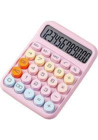 Resim Mobgift Renkli Yuvarak Tuşlu Şirin Hesap Makinası Pembe 