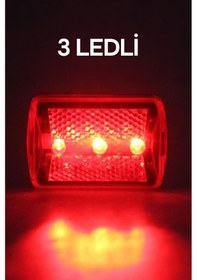 Resim Bisiklet Tekli Arka Işık Pilli 300 Lümen 3 Mod Flaşörlü Bisiklet Arka Farı Led Işık Kırmızı 4445 Kırmızı 