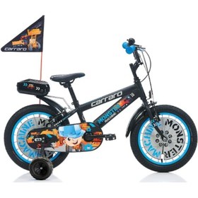 Resim Carraro Monster 20 Jant Çocuk Bisikleti Mat Siyah Gri Mavi Mavi - Siyah 