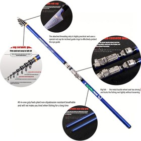 Resim Karbon Fiber Fly Olta Kamışı - Orta Hafif Hızlı Aksiyon, Mavi Altın Detay - Uzun Atışlar İçin Taşınabilir Tasarım - Dayanıklı Hafif Yapı, Tuzlu/Tatlı Su Balıkçılığı İçin Uygun - Açık Hava Tutkunları ve Tatil Hediyeleri İçin İdeal, Modern Balıkçılık Ekipmanı, Yüksek Performanslı Yapı, Profesyonel 