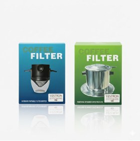 Resim VESTRON Outdoor 2li Kahve Demleme Seti|Pour Over Katlanır ve Phin Filter Vietnam 