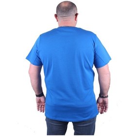 Resim Moc Grande Mocgrande Erkek Büyük Beden Sıfır Yaka Tişört Dop 23176 Saks Mavisi 