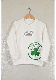 Resim Çocuk Boston Celtic Oversize Baskılı Pamuklu Uzun Kollu Bisiklet 