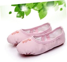 Resim 1 Çift Çocuk Dans Ayakkabıları Taban Bale Ayakkabısı Pointe Bale Botları Terlik Çocuklar Terlik Çocuklar Slayt Sandalet ları Dans ları 